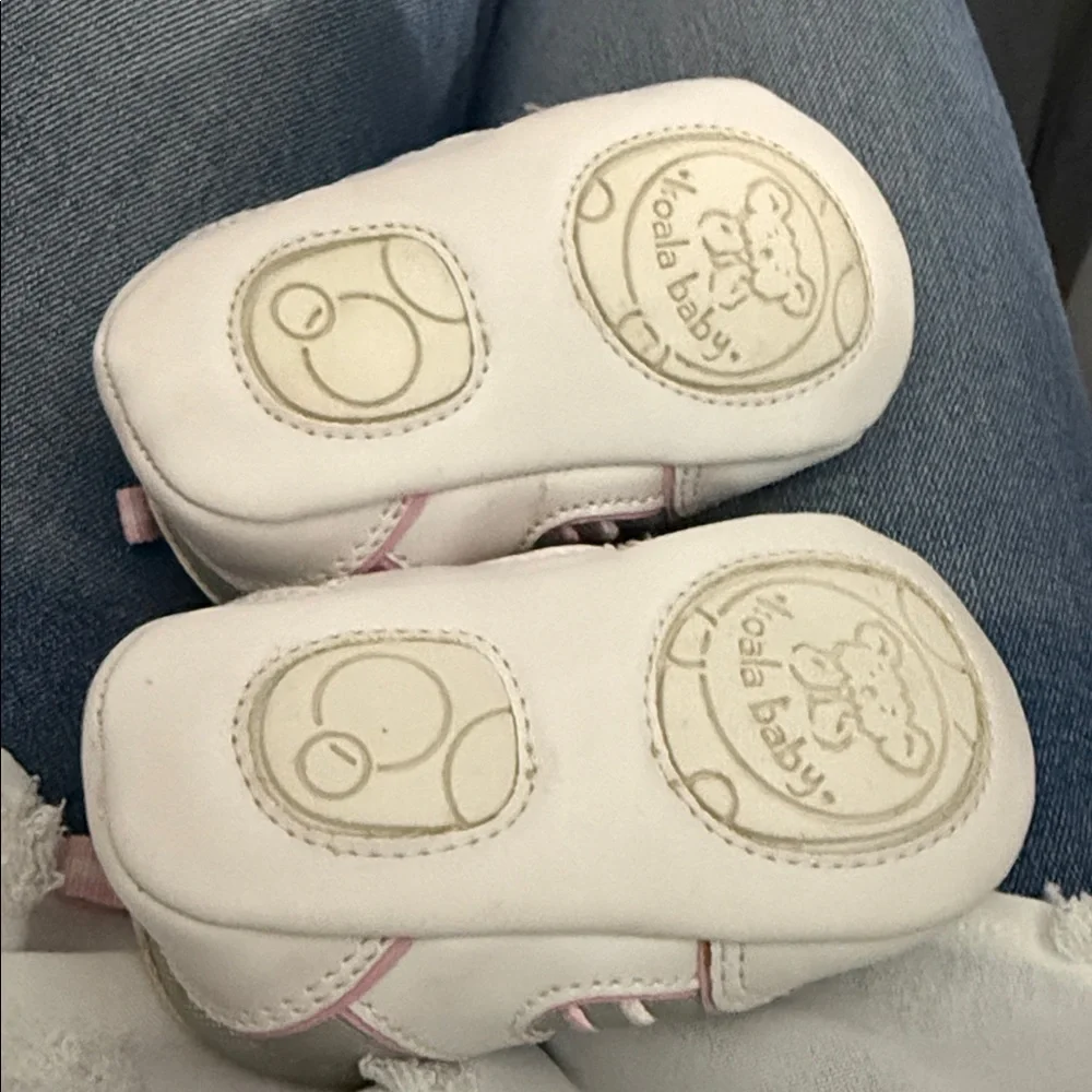 Baby Lace-Up Sneakers in Silver and Pink
